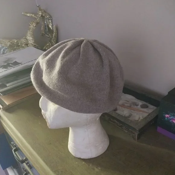 Portolano Tan Ribbed Beret | Size OS - Picture 4 of 6